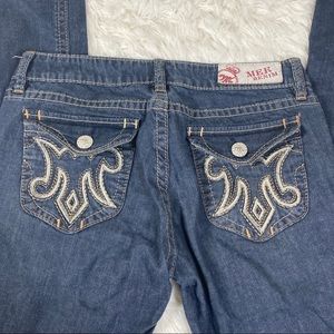 MEK Girl/'s Pantacoulotte Jeans Bicolor
